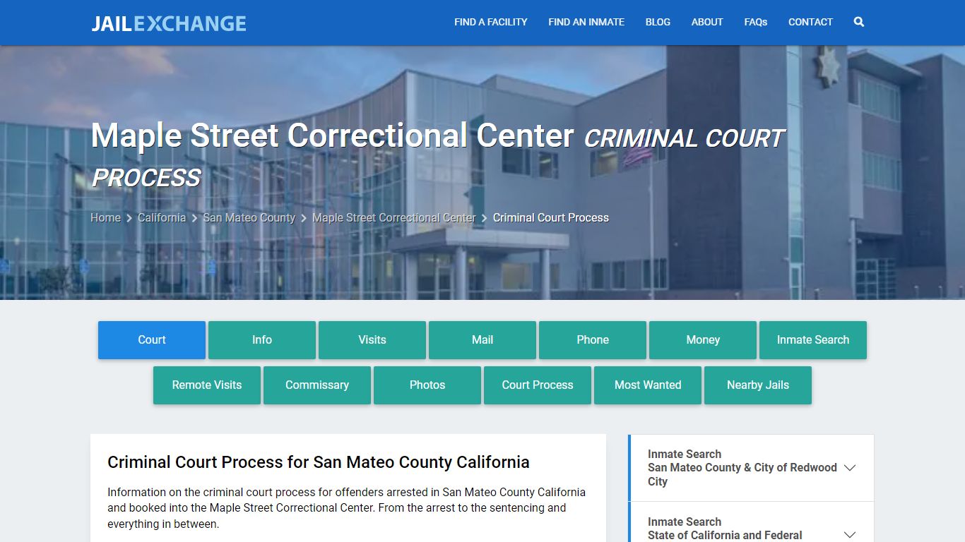 Maple Street Correctional Center Criminal Court Process - Jail Exchange